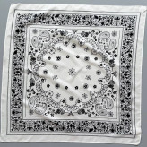 مینی اسکارف برند SIX سفید و مشکی